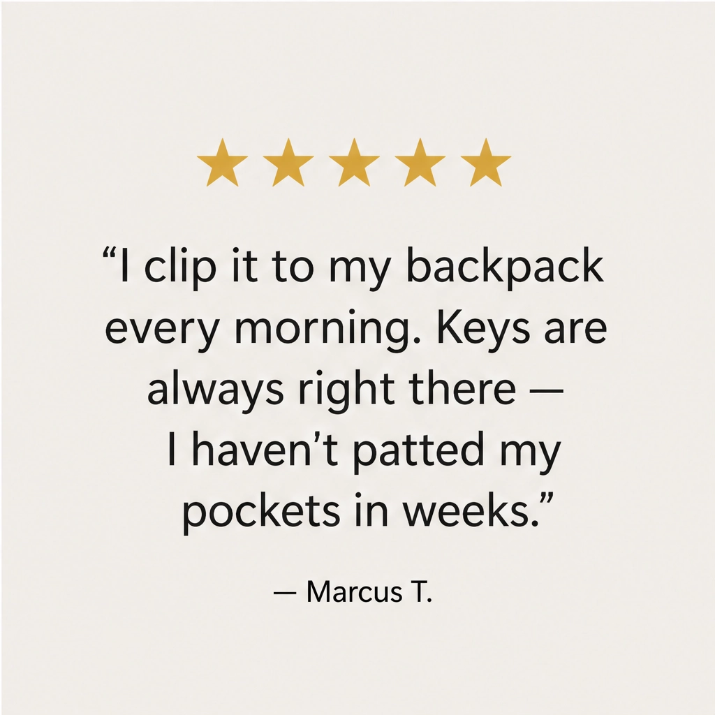 Anchorit™ – Heavy-Duty Retractable Keychain with Steel-Core Cord & Carabiner + 50% OFF