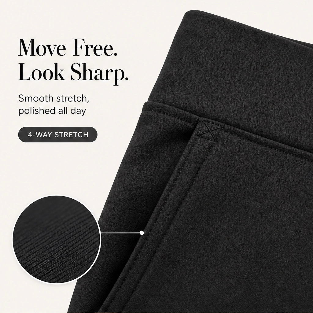 Strydae™ – High-Rise 4-Way Stretch Knee-Length Walking Shorts with Deep Pockets + 50% OFF
