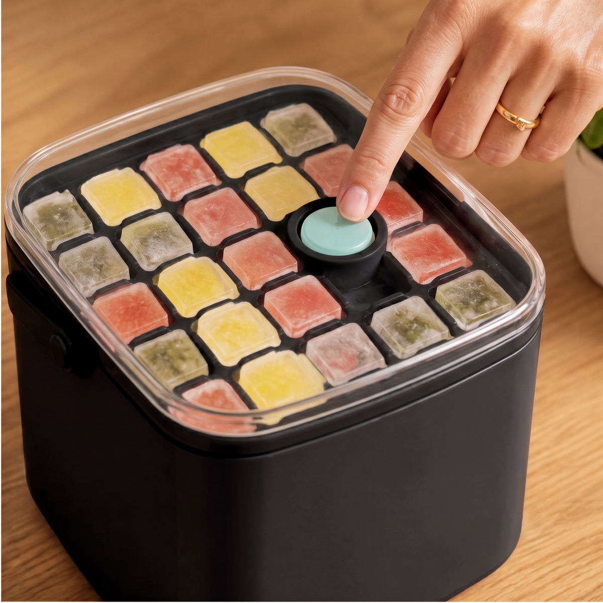 Glacio – Double-Layer Ice Cube Tray with Lid, 48 Cubes, Stackable + 50% OFF