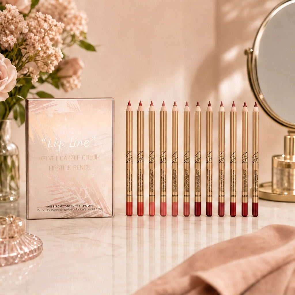 Pouté™ – Velvet Matte Lip Liner Set | 12 Smudge-Proof Shades + 50% OFF