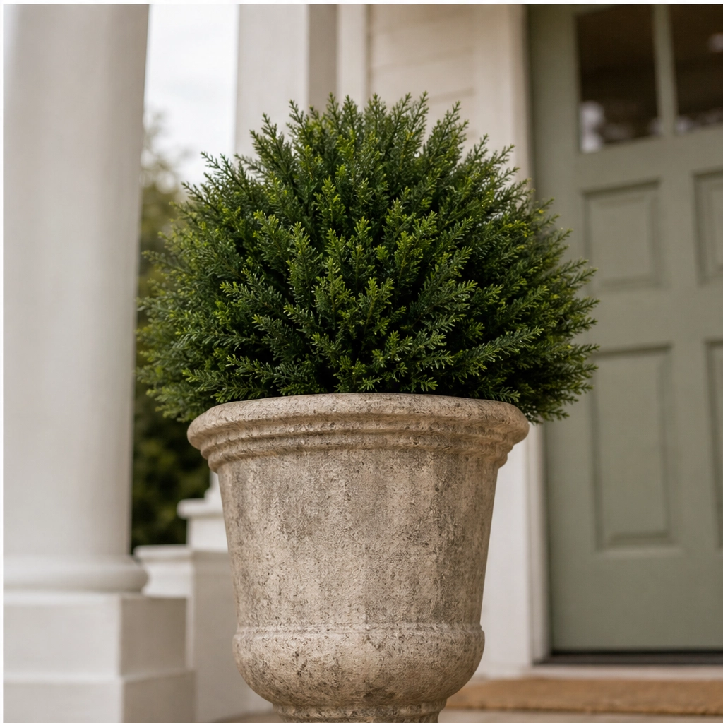 Evergrove – UV-Resistant Artificial Cedar Tree for Porch & Garden + 50% OFF