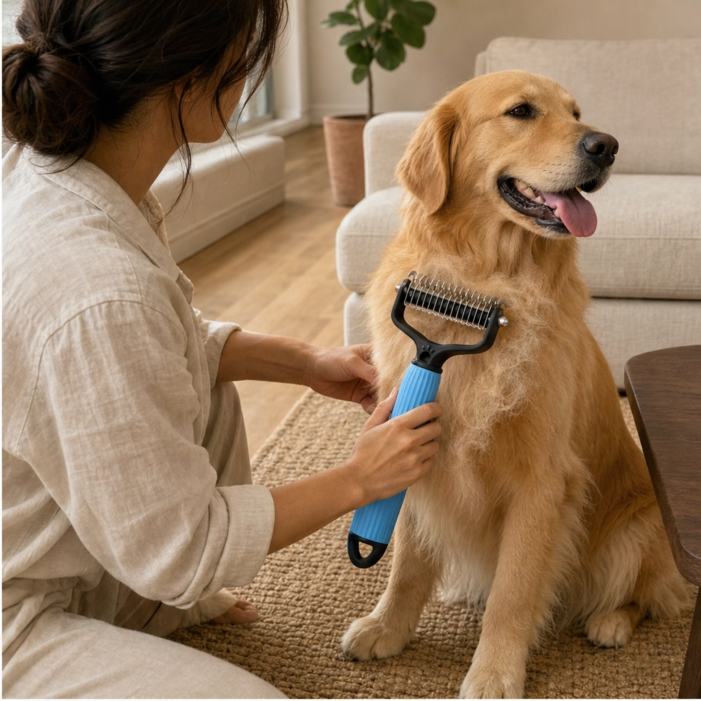 Furwell™ – Dual-Sided Dematting & Deshedding Comb for Dogs & Cats + 50% OFF