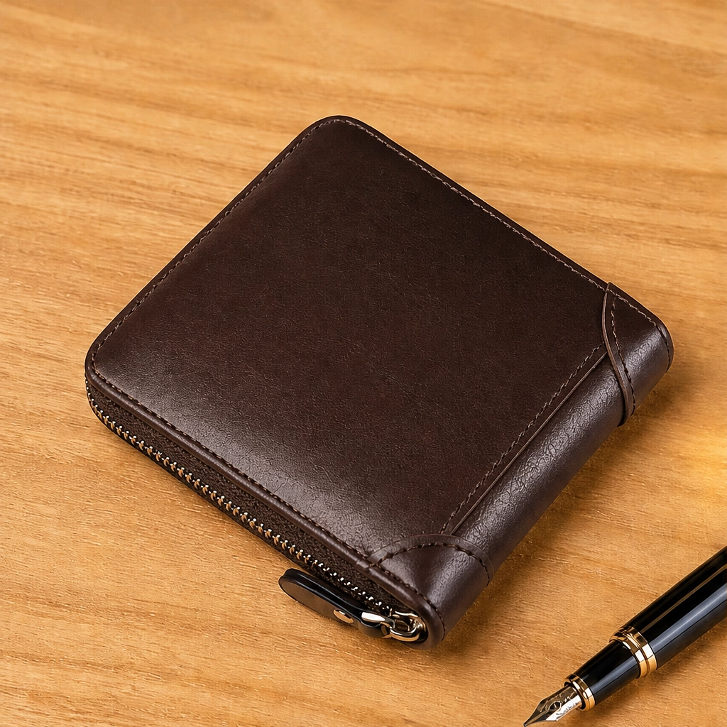 Vaulden – RFID-Blocking Zip-Around Slim Leather Wallet with ID Window + 50% OFF