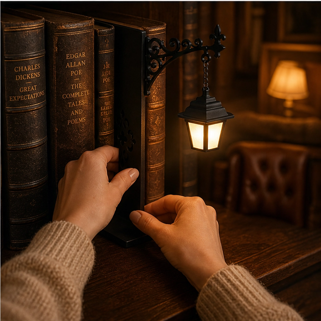 Wickford – Vintage Streetlight Bookend with Warm Glow Lamp + Buy 1 Get 1 FREE