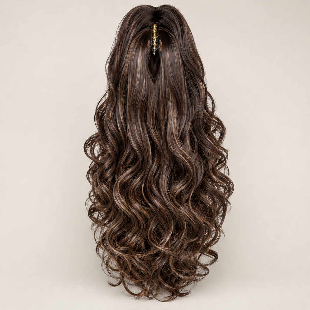 Tressara – Clip-On Wavy Ponytail Extension with Secure Claw Grip + 50% OFF
