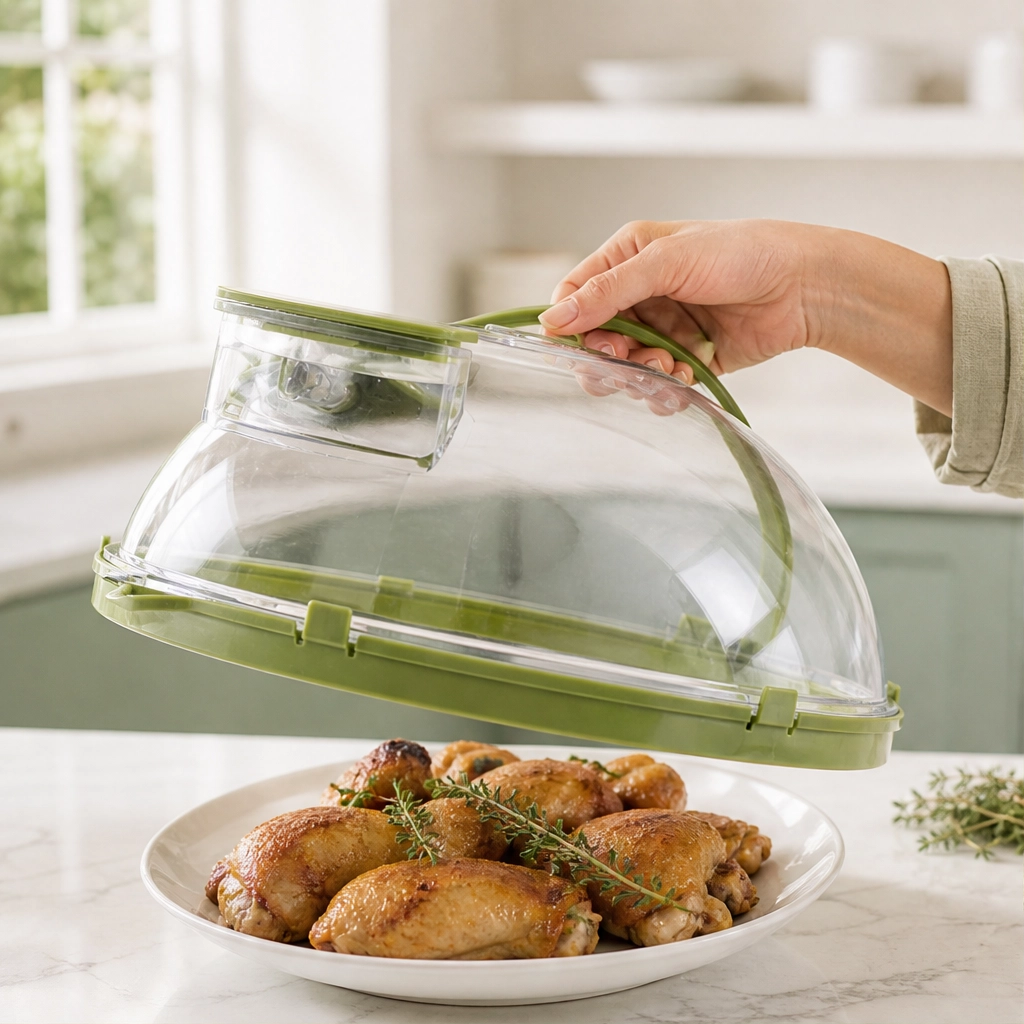 Brimwell – Clear Microwave Cover with Water Steamer & Cool-Touch Handle +50% OFF