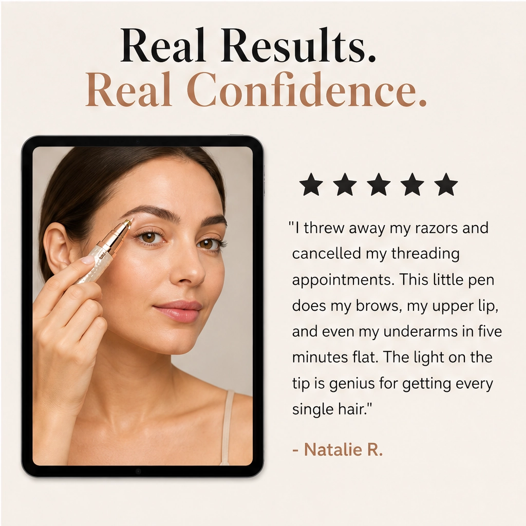 Sleeklyn – 3-in-1 Cordless Trimmer for Brows, Nose & Body + 50% OFF