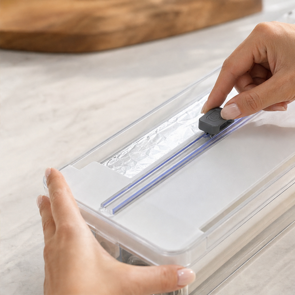 StowSlide – Foil & Wrap Dispenser with Built-In Cutter lifestyle