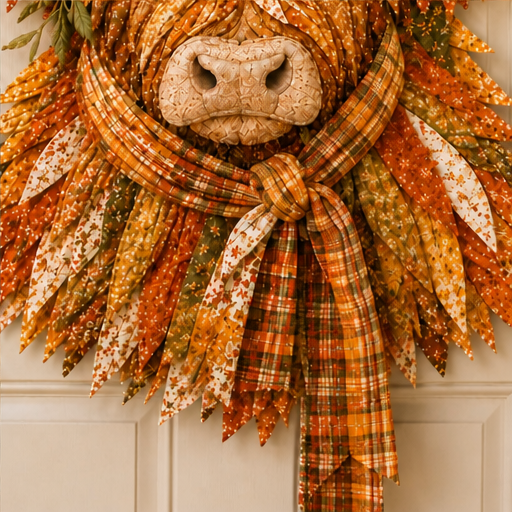 Bloomhide Farm – Birth Flower Highland Cow 3D Layered Fabric Art DIY Kit lifestyle