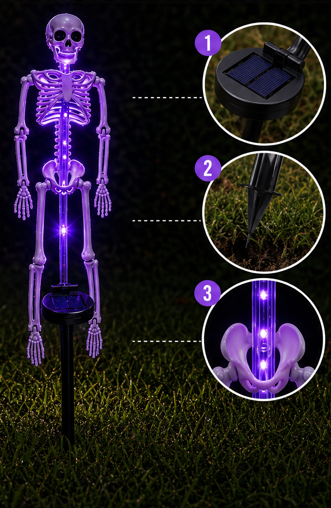 Boneglow – Solar LED Skeleton Ground Stake Light + 50% OFF lifestyle