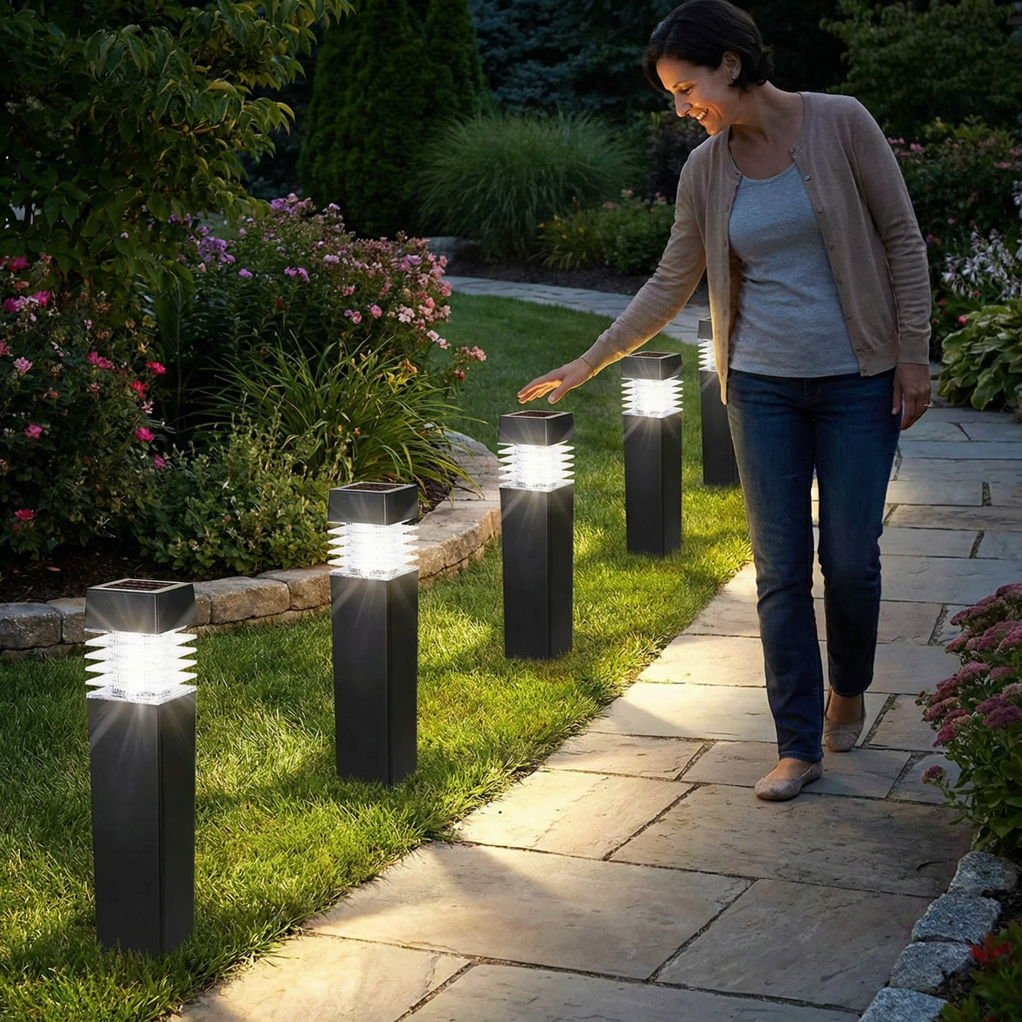 The AuraGlow Solar Ground Lights — Effortless Garden Ambiance + 50% OFF