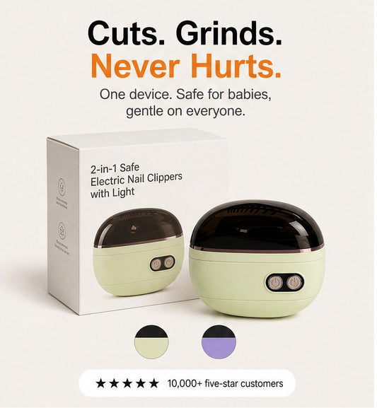 Hushden – 2-in-1 Electric Nail Clipper & Grinder with Auto-Stop and LED Light + 50% OFF