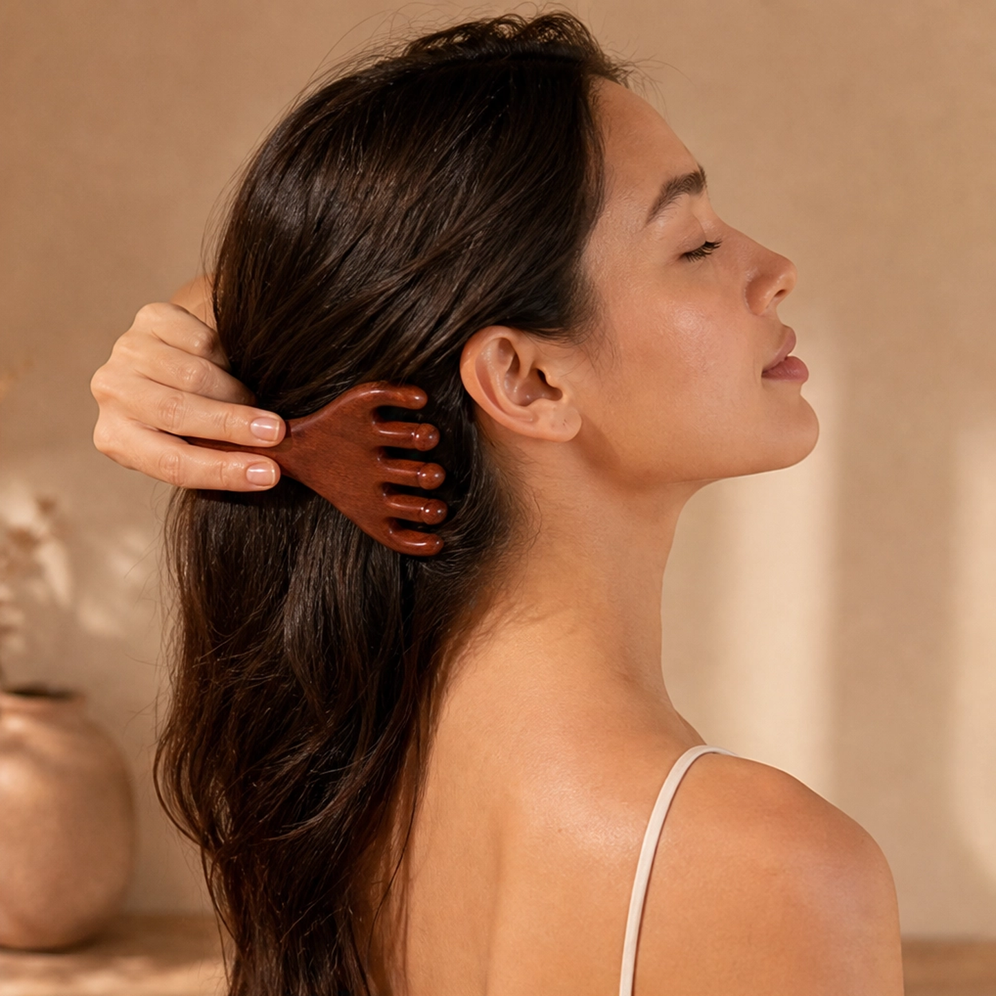 Calmara – Six-Claw Ergonomic Scalp & Body Massage Comb + 50% OFF