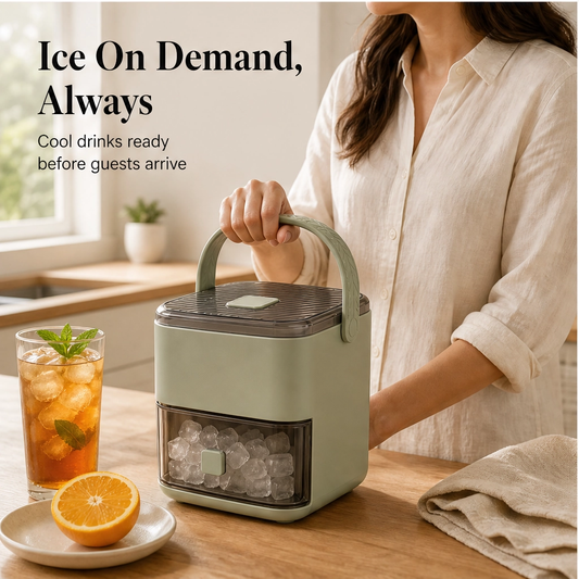 Frostwick – One-Press 48-Cube Ice Tray Set with Lid, Bin & Scoop + 50% OFF
