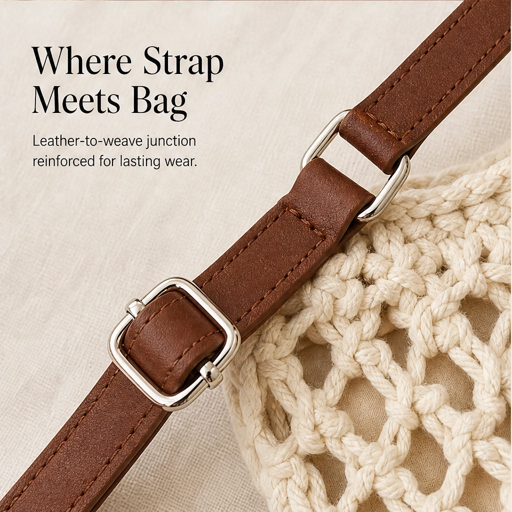 Sirocco™ – Hand-Woven Boho Crossbody Bag with Adjustable Leather Strap + 50 % OFF