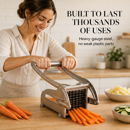 Millcroft – Suction-Lock Stainless Steel Potato & Vegetable Fry Cutter + 50% OFF
