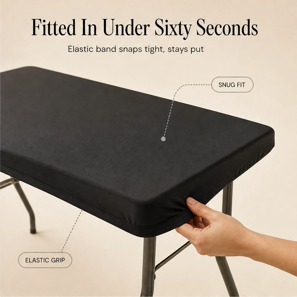 Tablure™ – Stretch Fitted Waterproof Folding Table Cover + 50% OFF