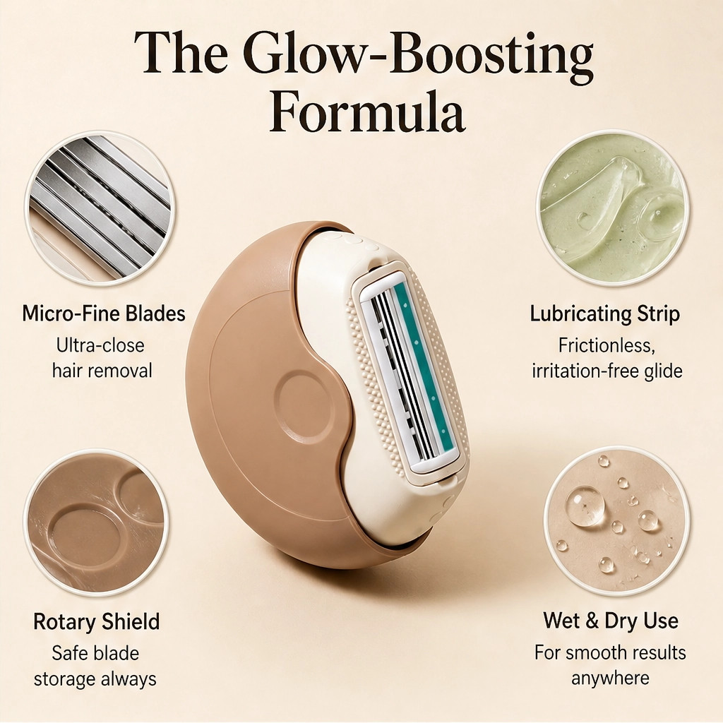 Velsa – Twist-Cover 3-Blade Travel Razor for Wet & Dry Use + 50% OFF