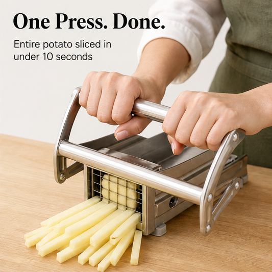 Millcroft – Suction-Lock Stainless Steel Potato & Vegetable Fry Cutter + 50% OFF