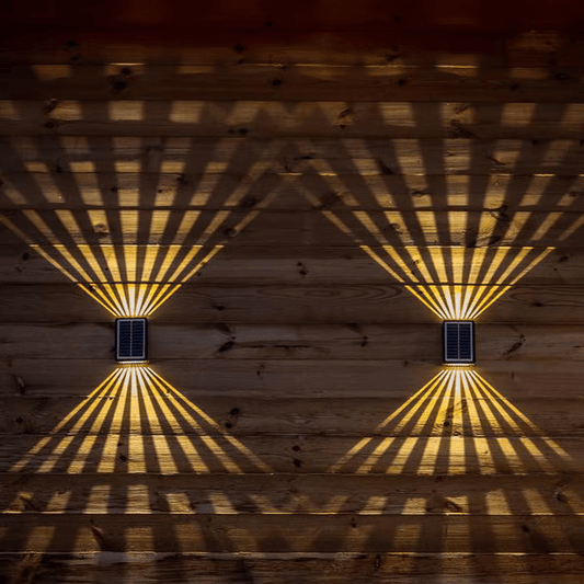 The AuraBeam Solar Wall Lights - Auto-Charged, Night-Bright, and  Dazzling Light Effects + 50% OFF