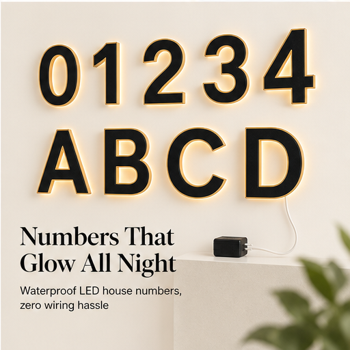 Duskbeacon – Waterproof Hardwired LED House Numbers + 50% OFF