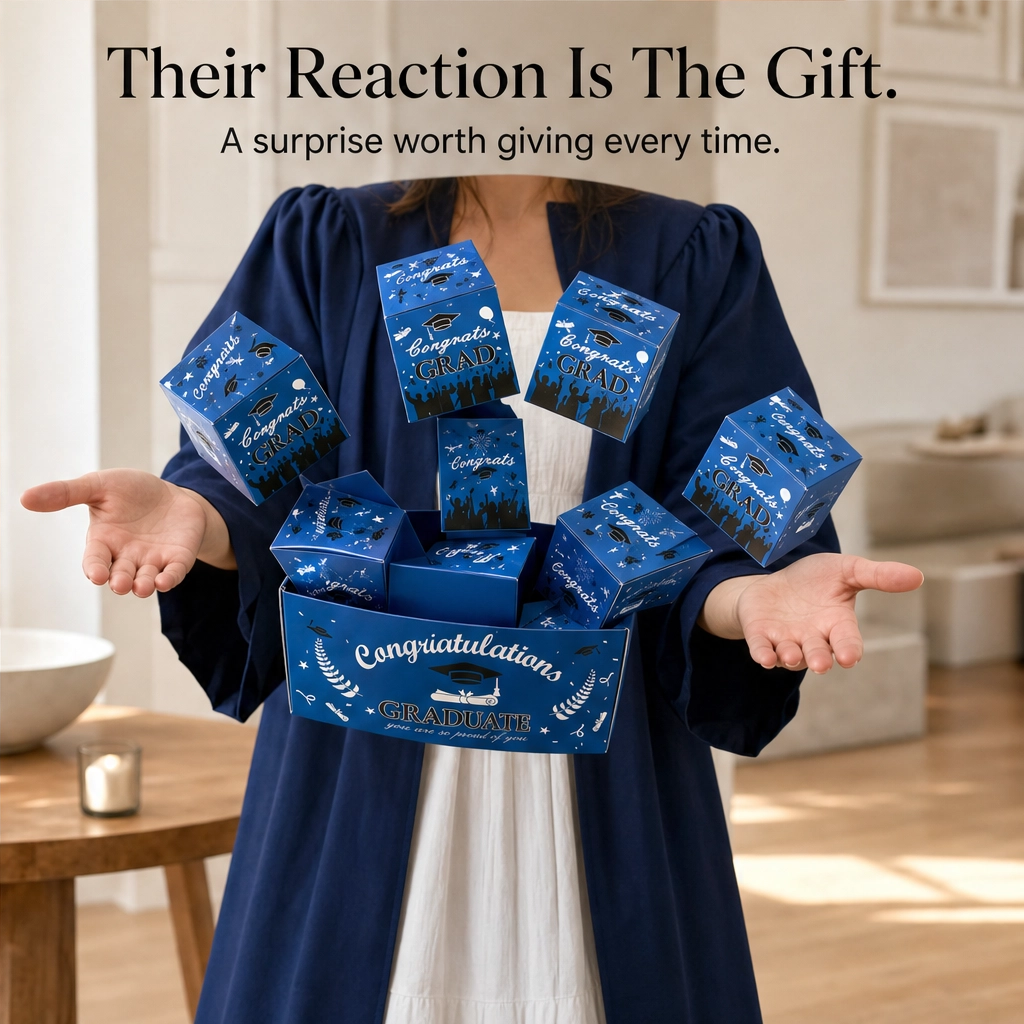 Confettio™ – 2026 Class of Grad Surprise Explosion Gift Box with Pop-Up Cash Reveal + 50% OFF