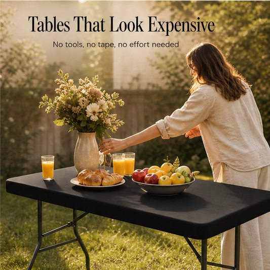 Tablure™ – Stretch Fitted Waterproof Folding Table Cover + 50% OFF
