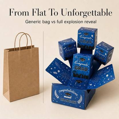 Confettio™ – 2026 Class of Grad Surprise Explosion Gift Box with Pop-Up Cash Reveal + 50% OFF