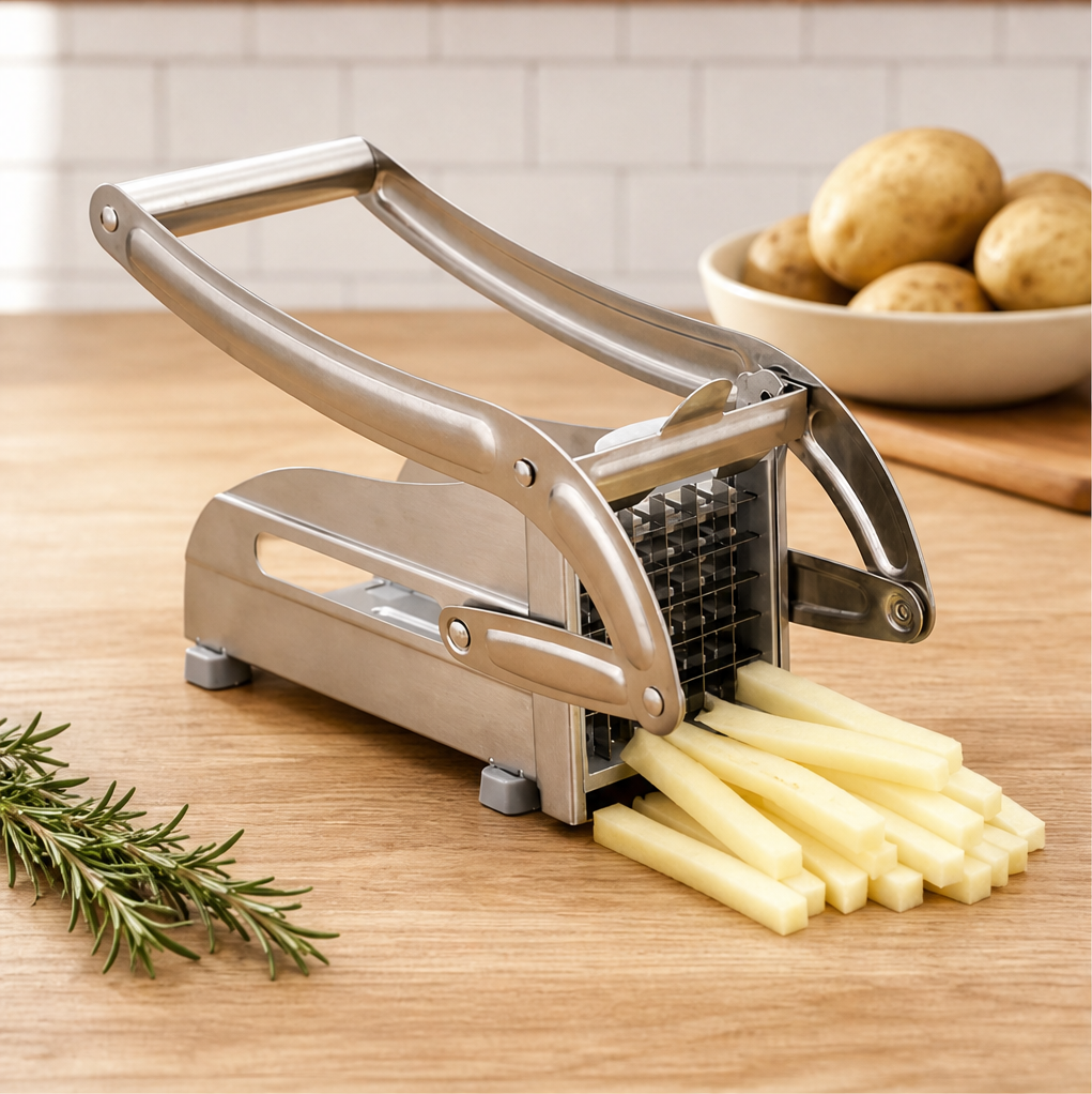 Millcroft – Suction-Lock Stainless Steel Potato & Vegetable Fry Cutter + 50% OFF