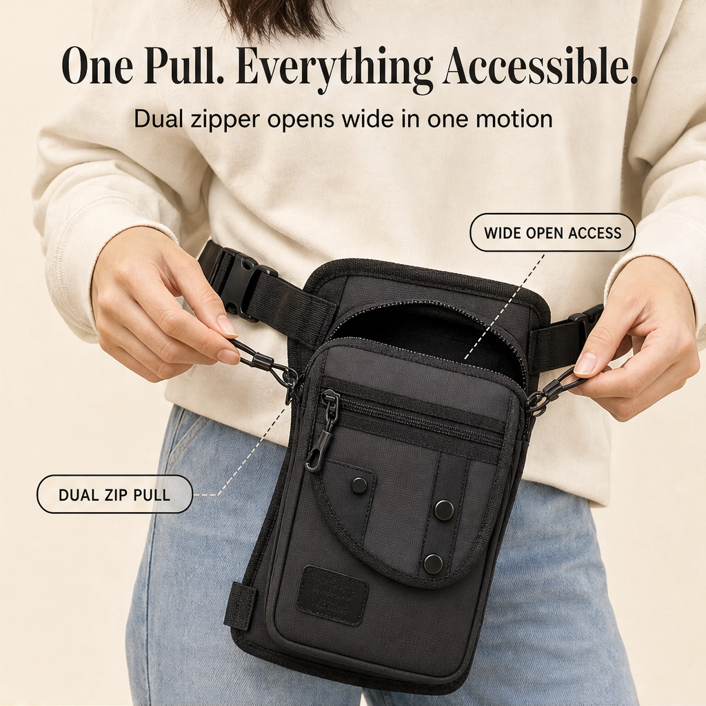 Strider™ – 3-in-1 Convertible Tactical Hip & Crossbody Bag, Water-Resistant Oxford + 50% OFF