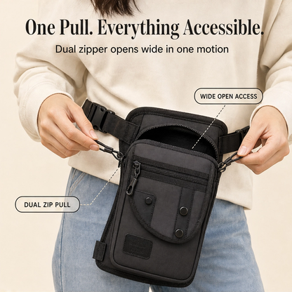 Strider™ – 3-in-1 Convertible Tactical Hip & Crossbody Bag, Water-Resistant Oxford + 50% OFF