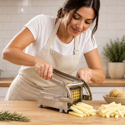 Millcroft – Suction-Lock Stainless Steel Potato & Vegetable Fry Cutter + 50% OFF