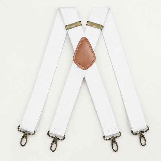 Bracewell – X-Back Hook-Clip Suspenders with Antique Bronze Buckles + 50% OFF