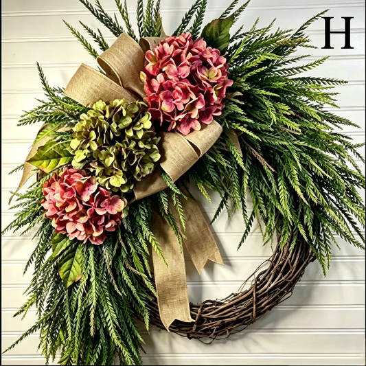 Willowmere – Handcrafted Rattan Hydrangea All-Season Wreath + 50% OFF