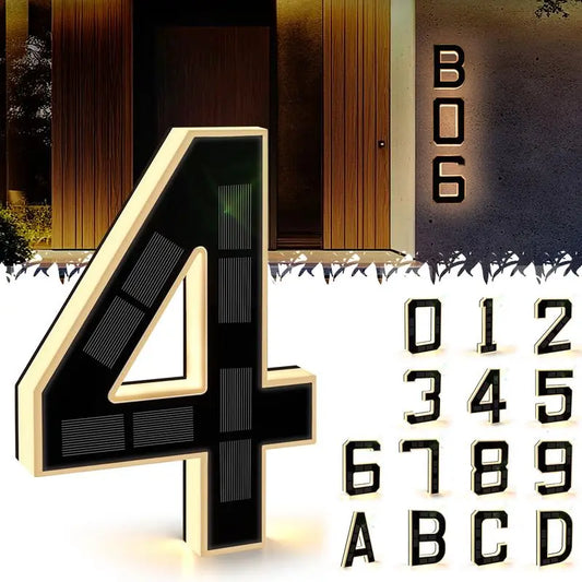 The SolarGlow Address Sign - Be Seen, Be Safe: High-Visibility Non-Solar Address Marker