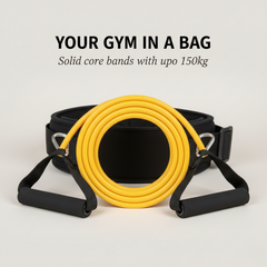 Ironpulse™ – 11-in-1 Solid-Core Resistance Band Training Kit with Foam Belt (Up to 150kg) + 50% OFF
