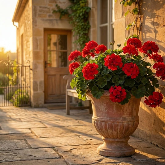 Arbora™ – UV Resistant Silk Artificial Geranium Flowers for Outdoor & Indoor Decor + 50% OFF