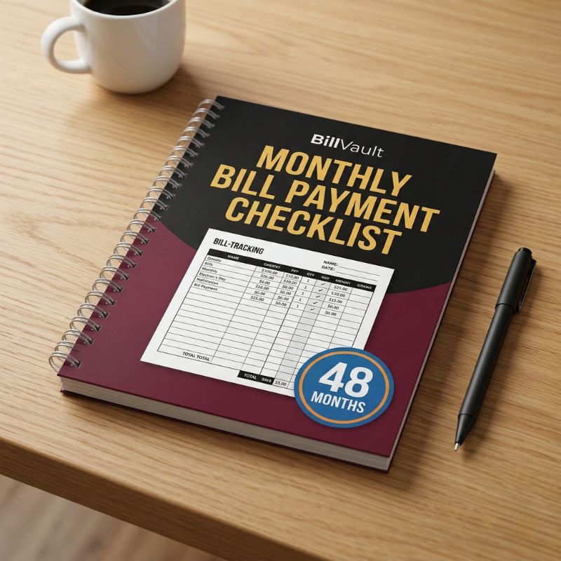 BillVault™ – 48-Month Bill Payment Tracker & Monthly Budget Organizer + 50% OFF