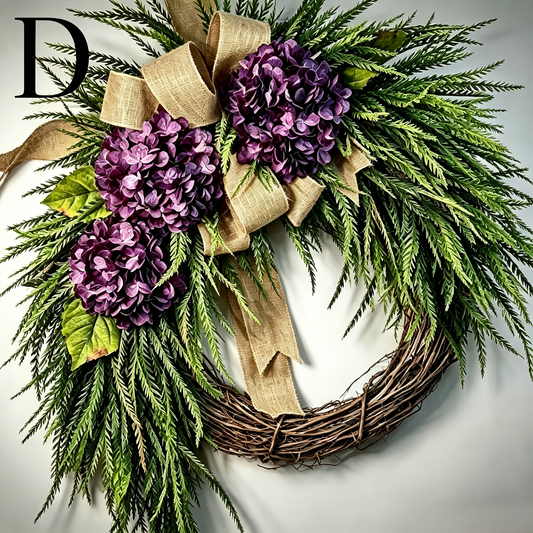 Willowmere – Handcrafted Rattan Hydrangea All-Season Wreath + 50% OFF