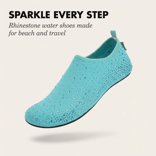 Lumara™ – Rhinestone Sparkle Barefoot Water Shoes for Women | Beach, Travel & Indoor Slip-On +50% OFF