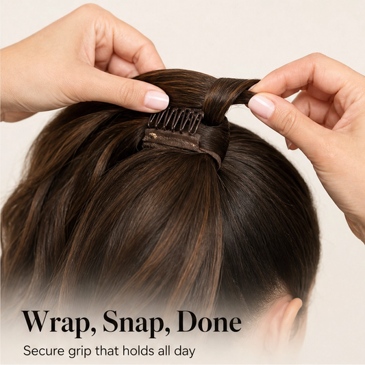Tressara – Clip-On Wavy Ponytail Extension with Secure Claw Grip + 50% OFF