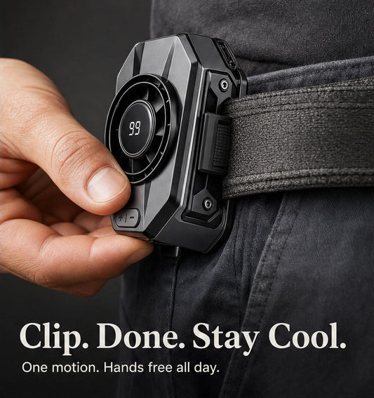 Zephyx – Hands-Free Turbo Waist Clip Cooling Fan + 50% OFF
