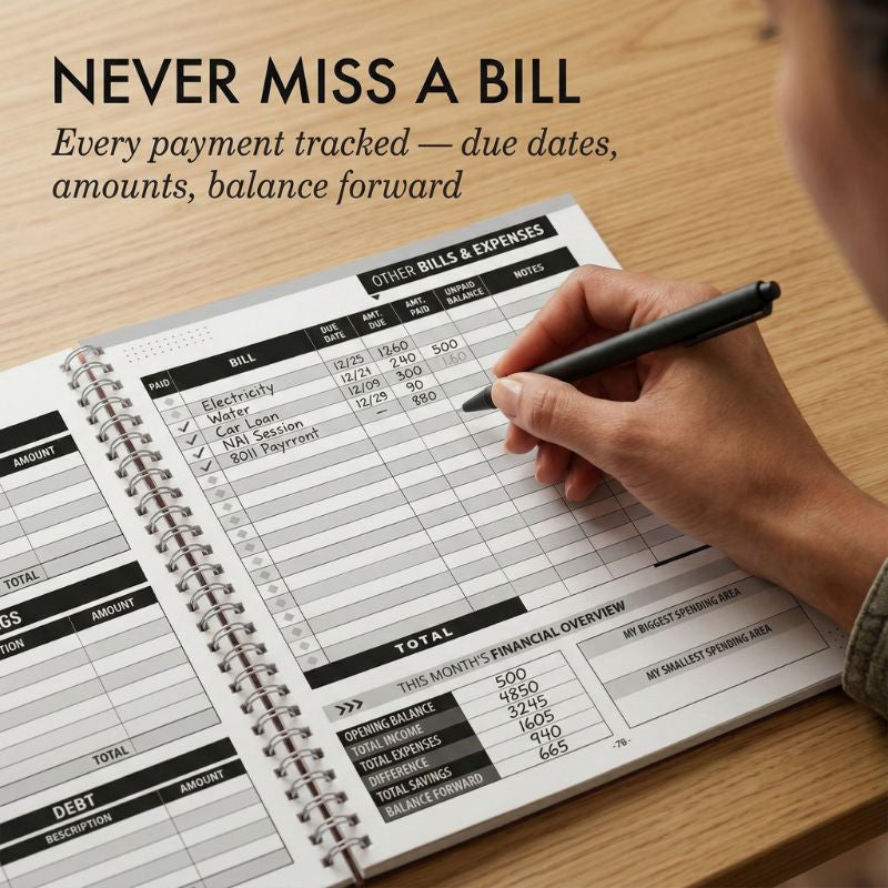 BillVault™ – 48-Month Bill Payment Tracker & Monthly Budget Organizer + 50% OFF