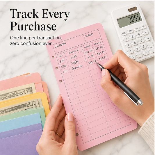 Keepwell – A6 Budget Binder with 12 Writable Cash Envelopes + 50% OFF
