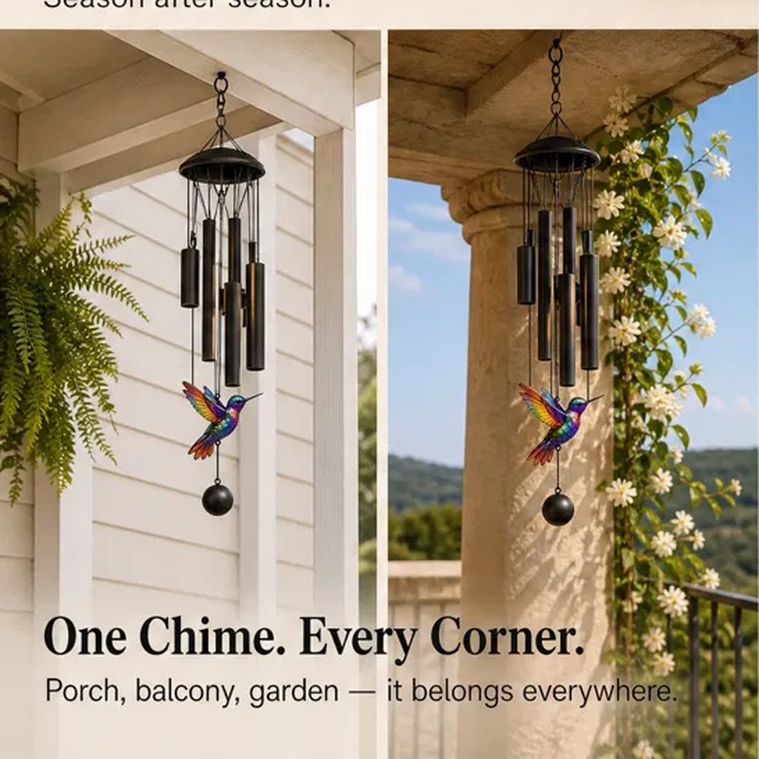 Willowdale – Deep-Tone Aluminum Wind Chime, Hand-Painted Birds, Garden & Memorial Decor + 50% OFF