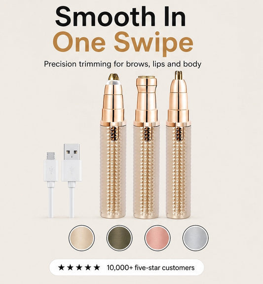 Glidara – 3-in-1 Painless Precision Trimmer for Brows, Face & Body + 50% OFF