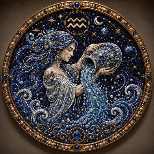 Perlune – 3D Pearl Mosaic Zodiac Art Kit, All 12 Star Signs + 50% OFF