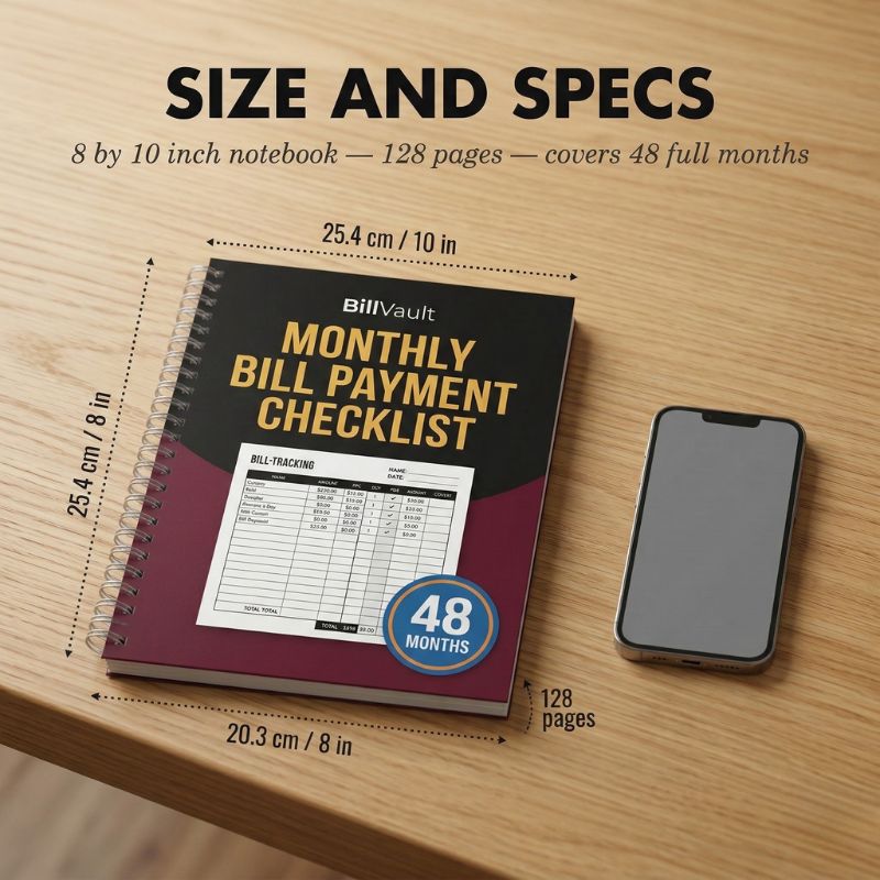 BillVault™ – 48-Month Bill Payment Tracker & Monthly Budget Organizer + 50% OFF