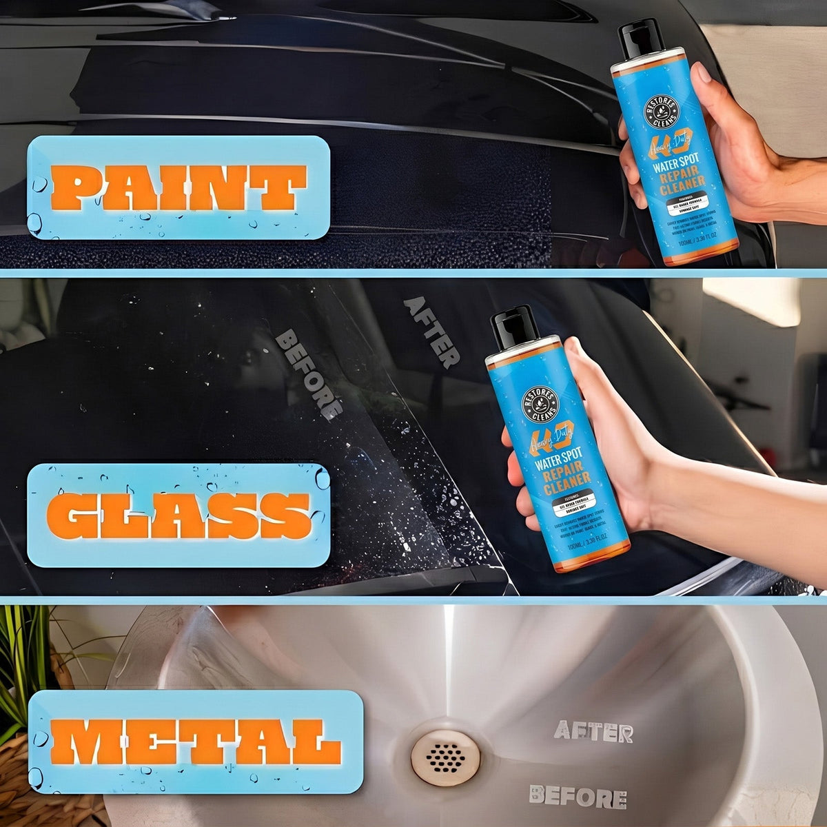 Glintforge™ – Heavy-Duty Gel Water Spot Remover for Cars, Glass & Metal + 50% OFF