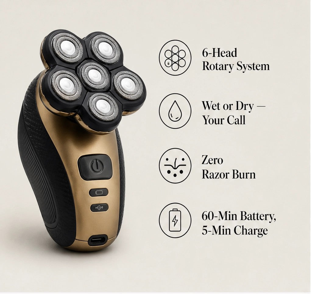Bladecrest – 5-in-1 Cordless Grooming Kit with Washable 4D Shaver Head + 50% OFF